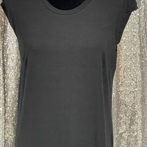 Black midi dress with pleats size large
